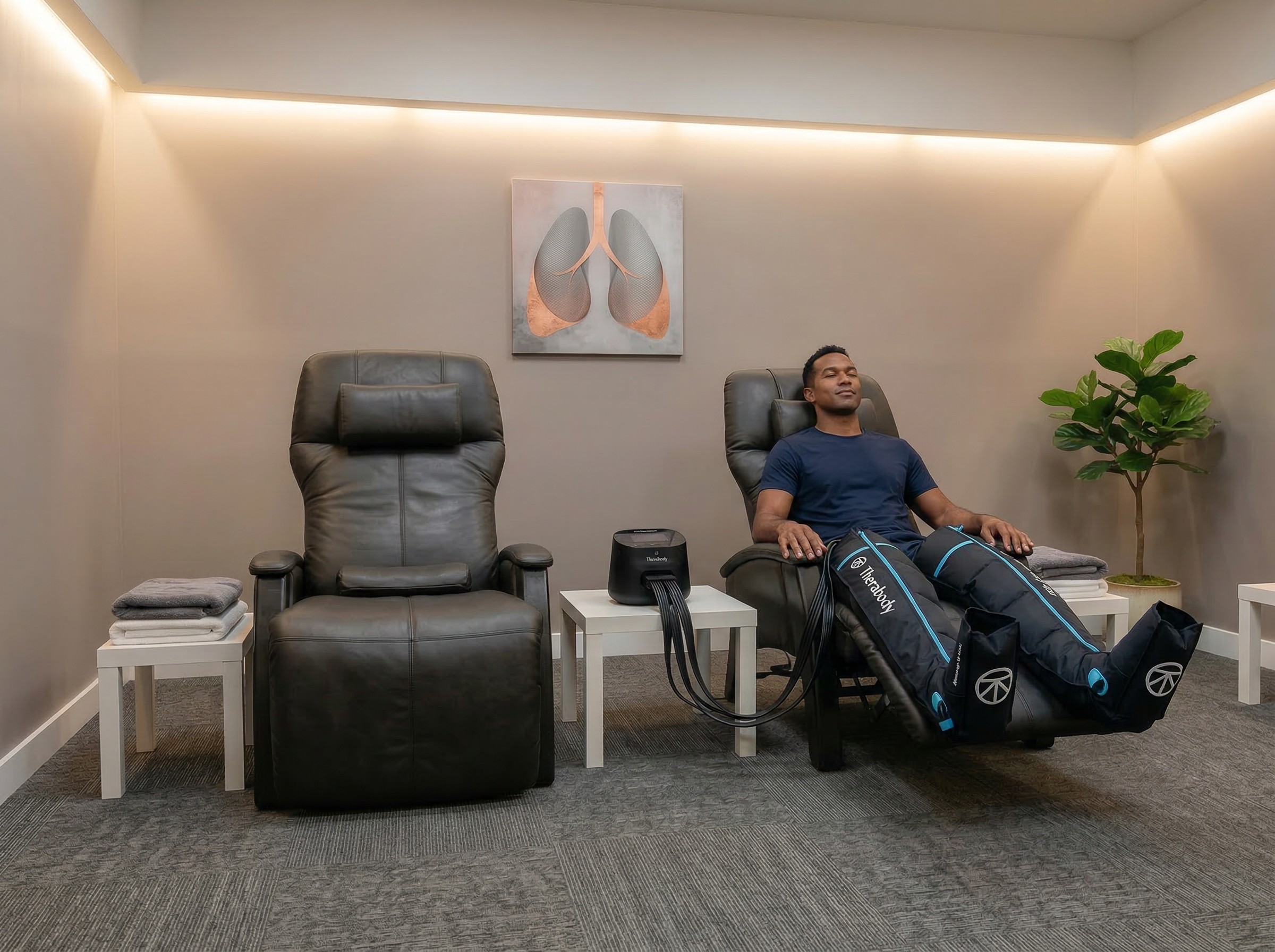 Therabody compression boots recovery station